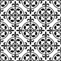 Black gothic seamless pattern. Royalty Free Stock Photo